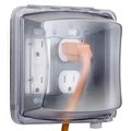 Racoorporated Electrical Box Cover, 2 Gang, Polycarbonate, In-Use MM2410C